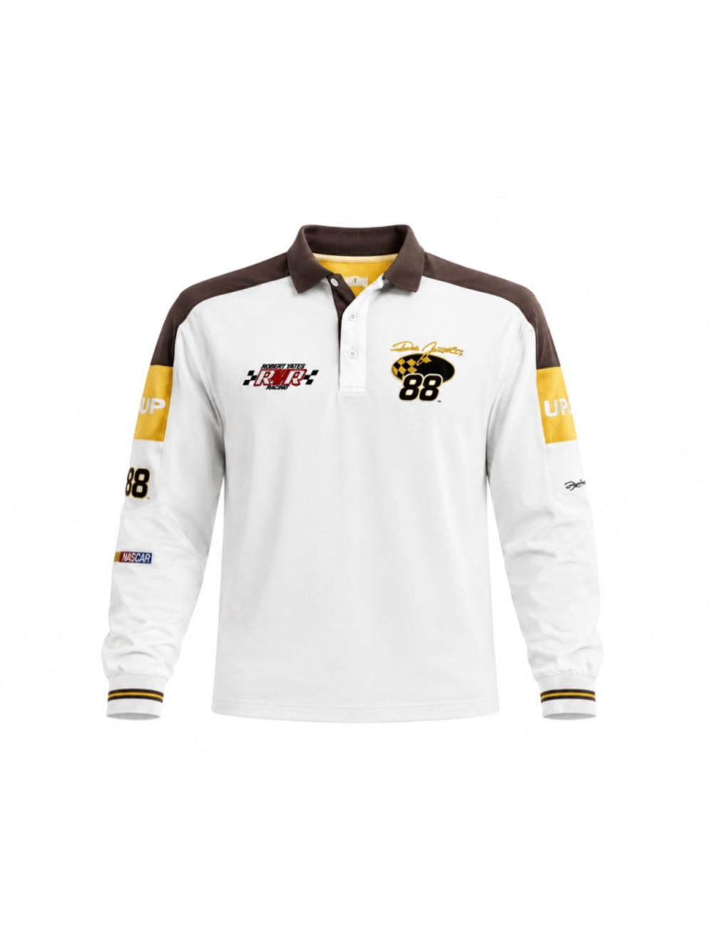 Vtg Y2K Dale Jarrett 88 UPS NASCAR Chase Authentics Long Sleeve Polo Shirt L